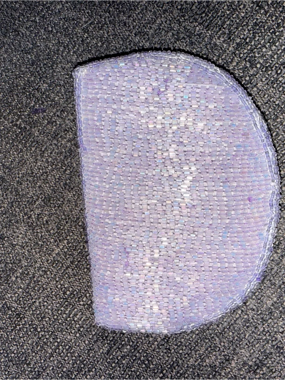 Hand-Beaded Lavender coin purse